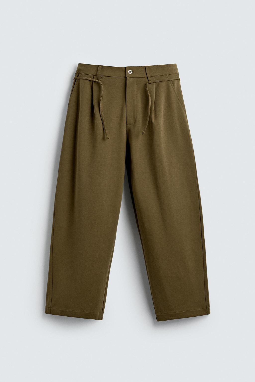 PLEATED DRAWSTRING TROUSERS - Zara фото 7