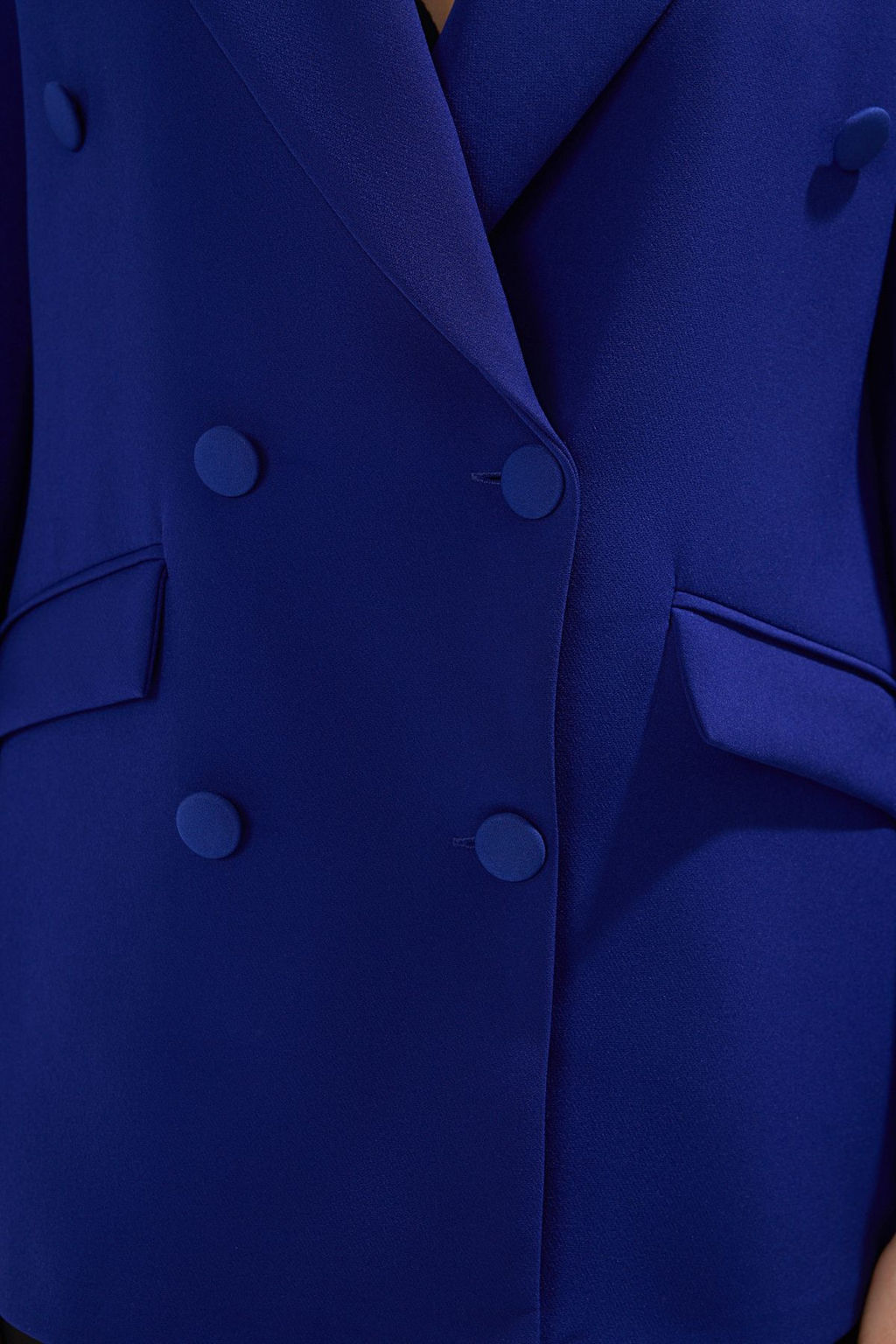 Saks Regular Astarl? Kruvaze Kapama Dokuma Blazer Ceket TWOSS21CE0137