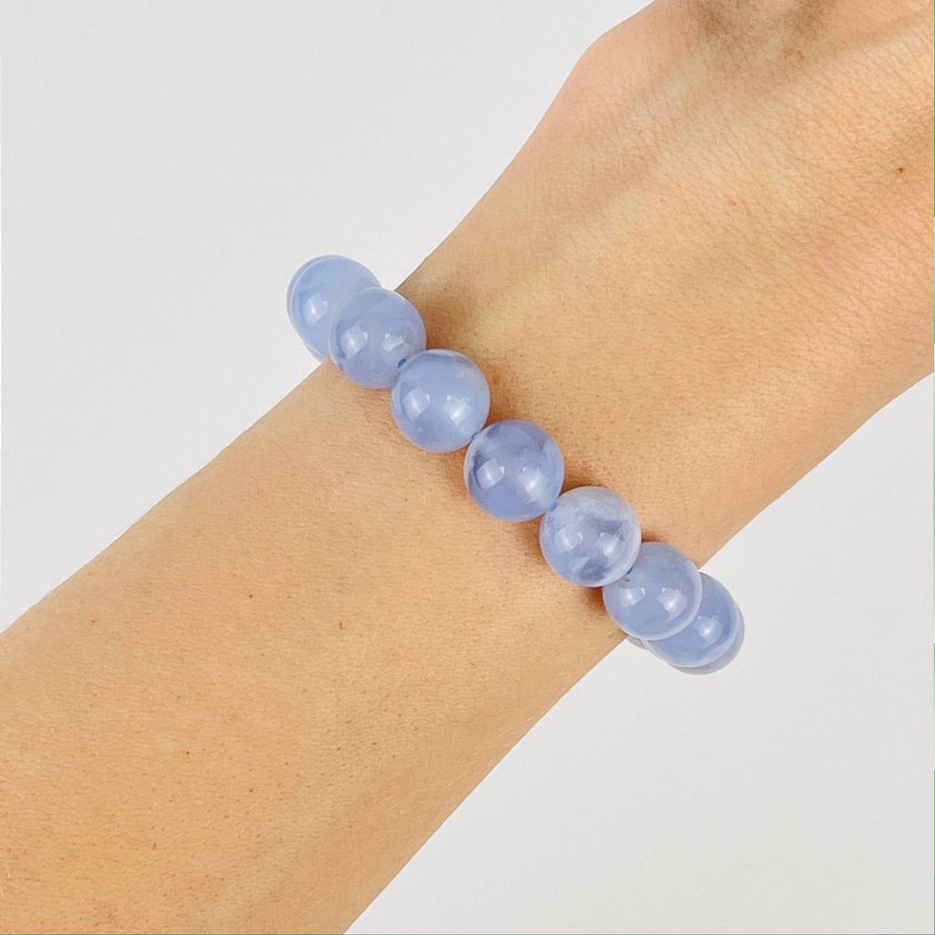 Браслет из Голубого агата 18 см