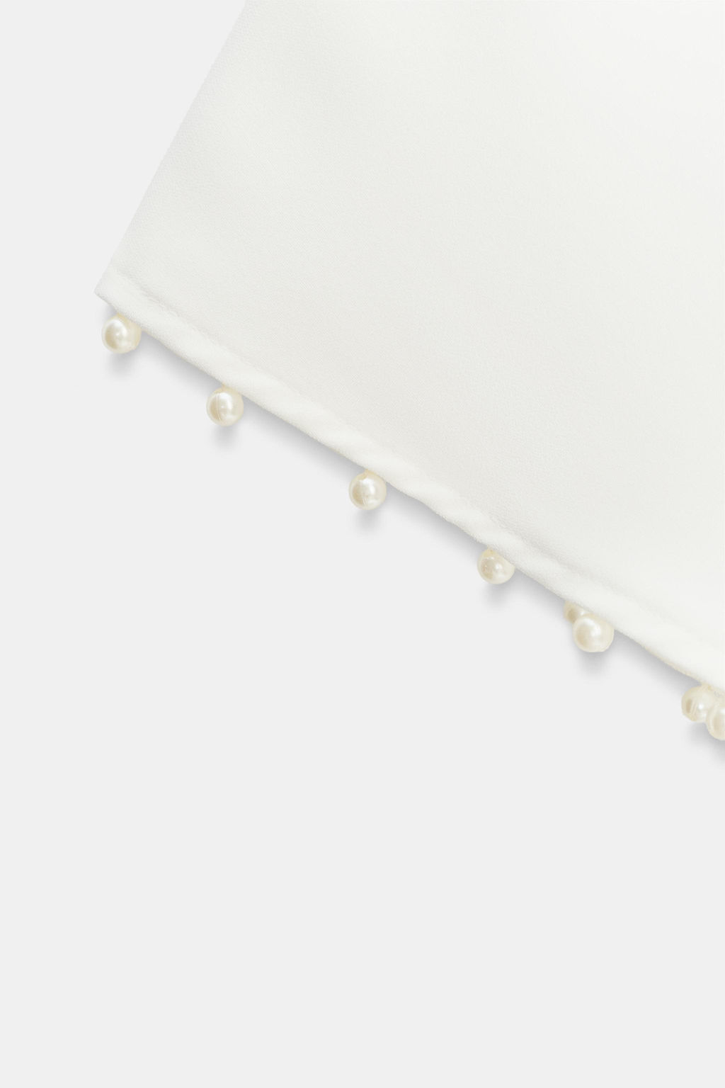 BLUSA T?NICA ASIM?TRICA PERLAS / Blanco roto - Zara фото 7