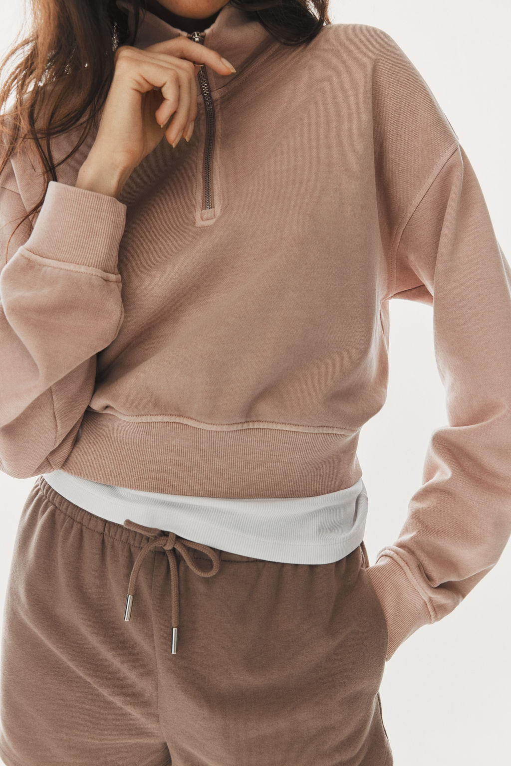 Sudadera efecto lavado con media cremallera - H&m фото 3