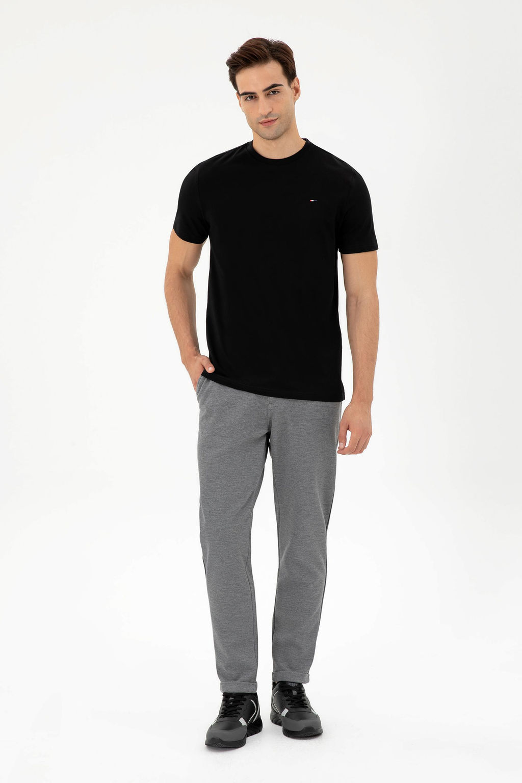 Мужские светло-серые брюки из плотной ткани - U.s. polo assn фото 3