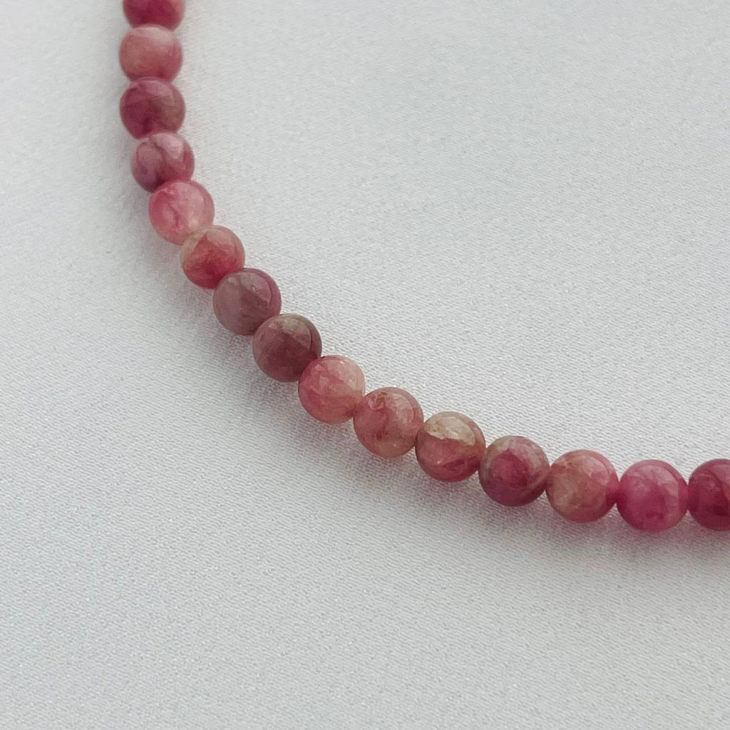 Бусы из розового Турмалина