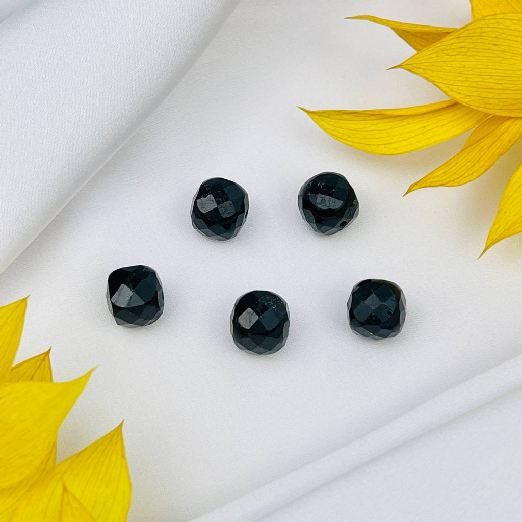 Бусины для украшений из черного Турмалина "Шерл" (5 шт)