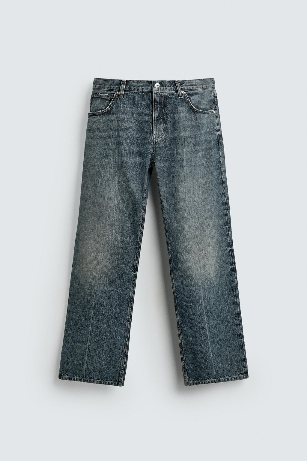 JEANS FLARE FIT ABERTURA / Azul tinta - Zara фото 8