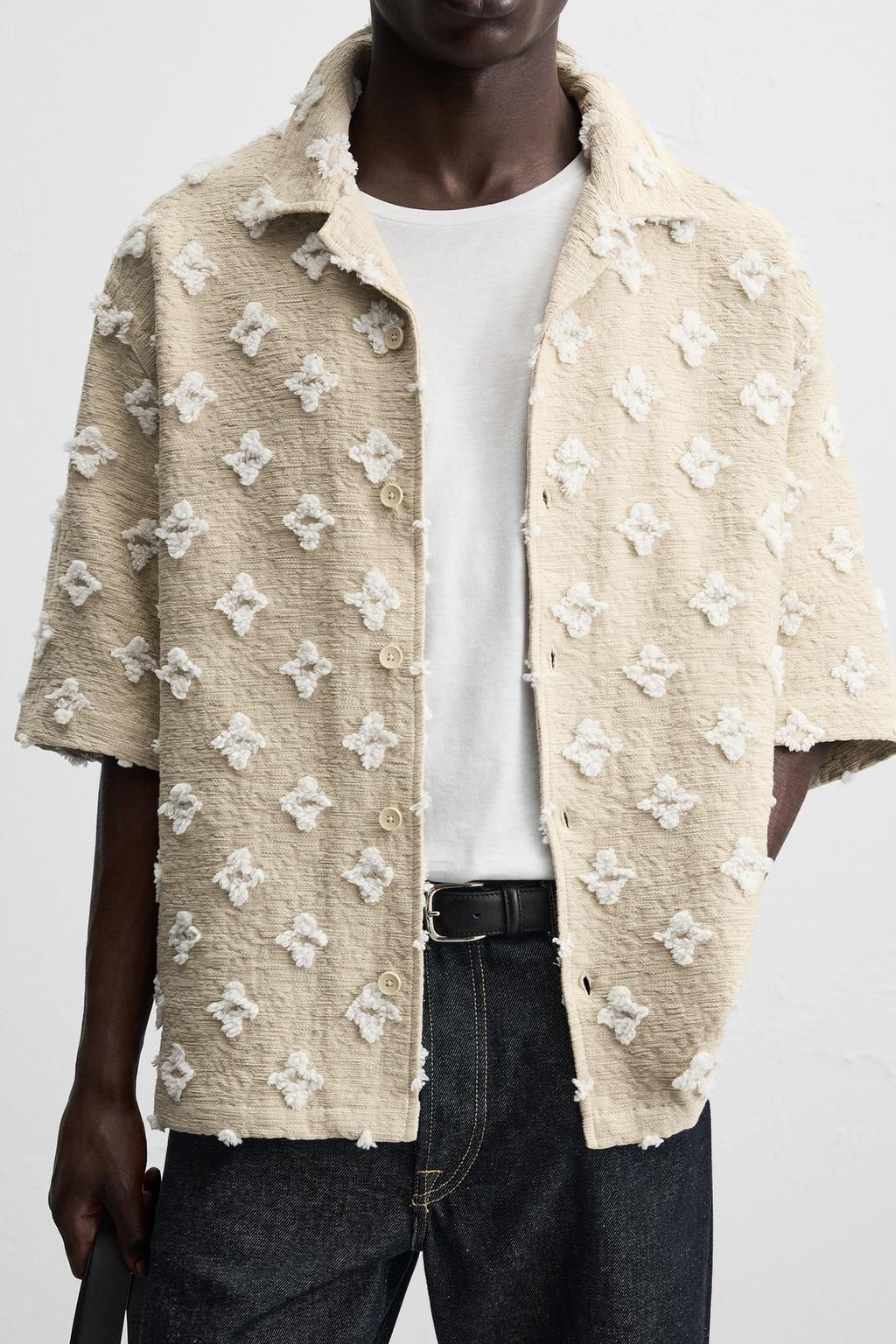 TEXTURED JACQUARD SHIRT - Zara фото 7