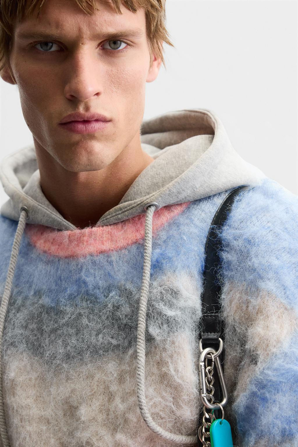 TEXTURED COLOUR BLOCK SWEATER - Zara фото 6