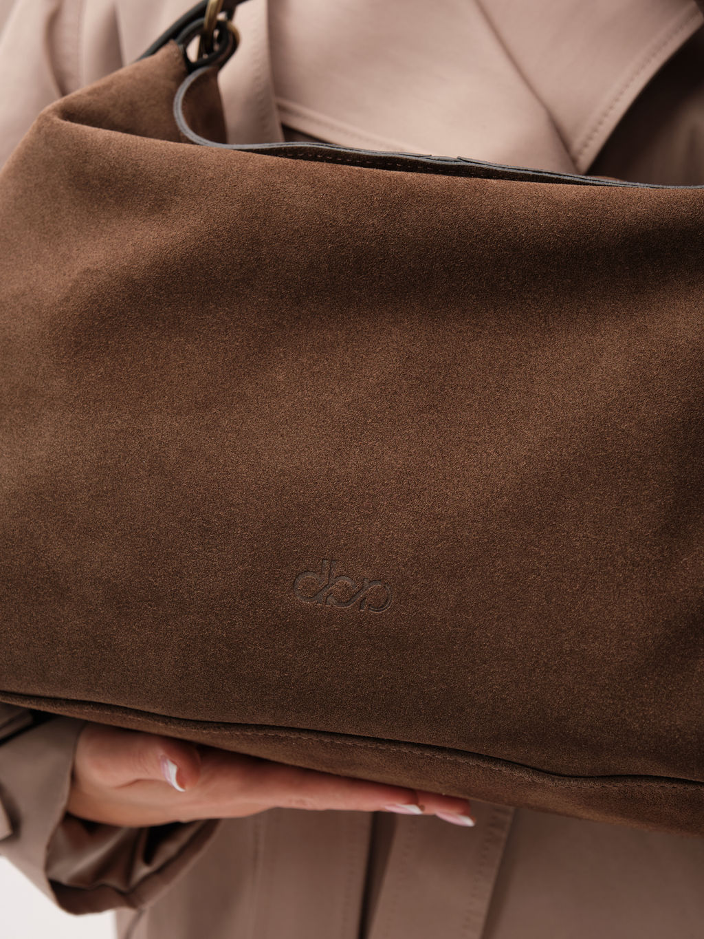 Замшевая сумка Andrea DBR 31374 кофе  фото 9