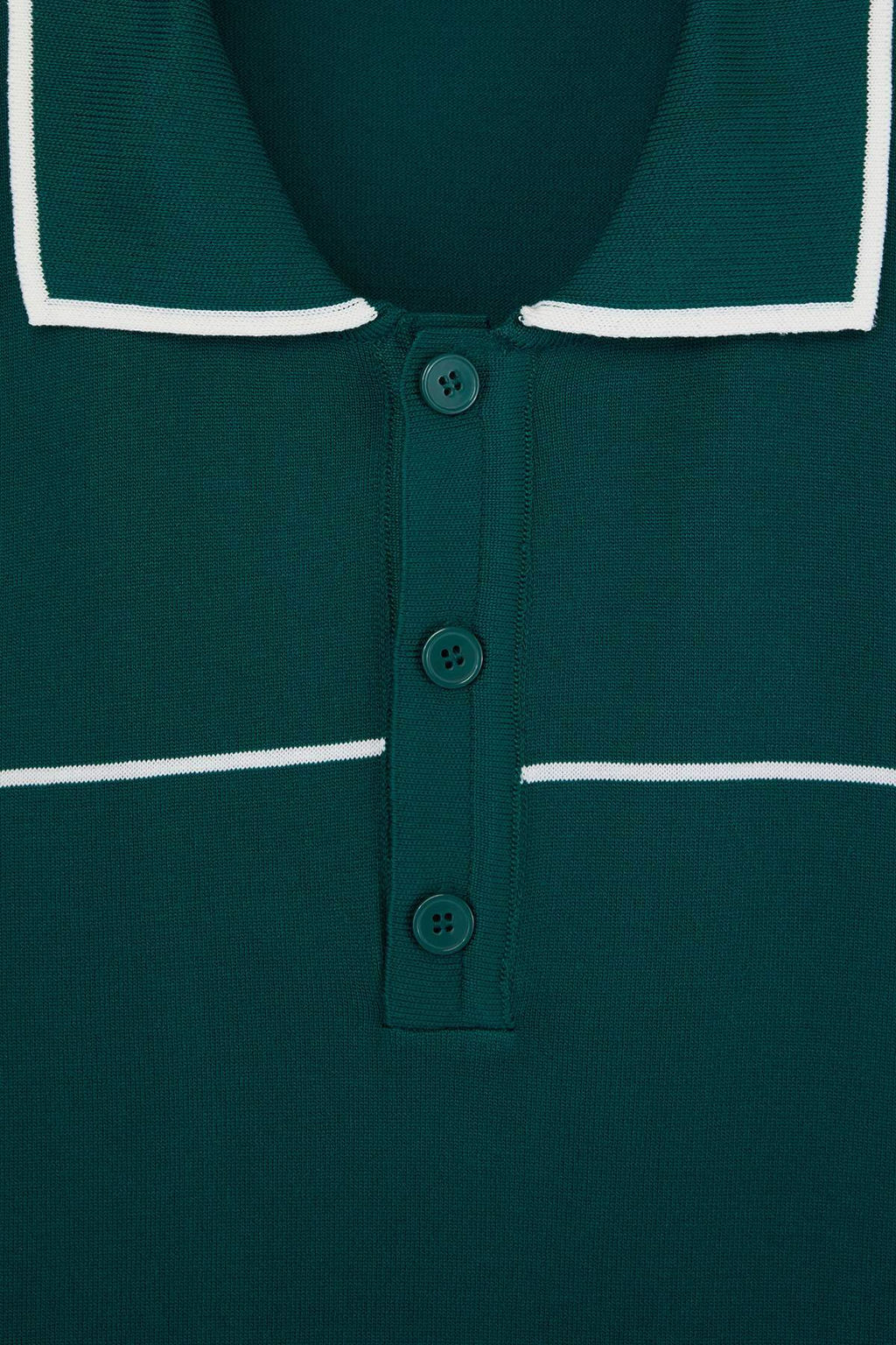 Yesil Regular/Normal Kesim Biye Detayl? Dugmeli Polo Yaka Triko T-Shirt TMNSS26TS00019 - Trendyolmilla фото 2