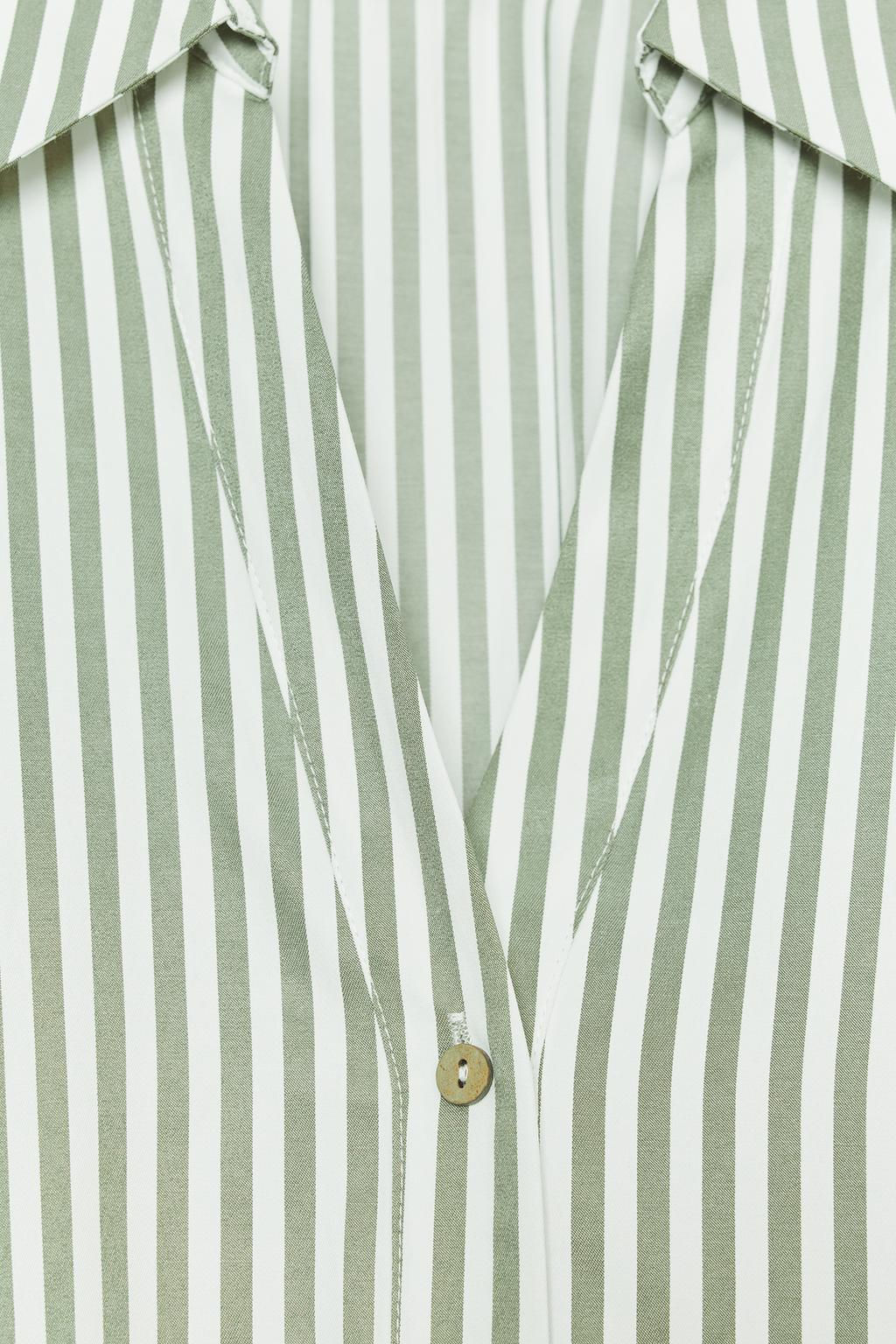 STRIPED SHIRT WITH TURN-UP SLEEVES - Zara фото 8
