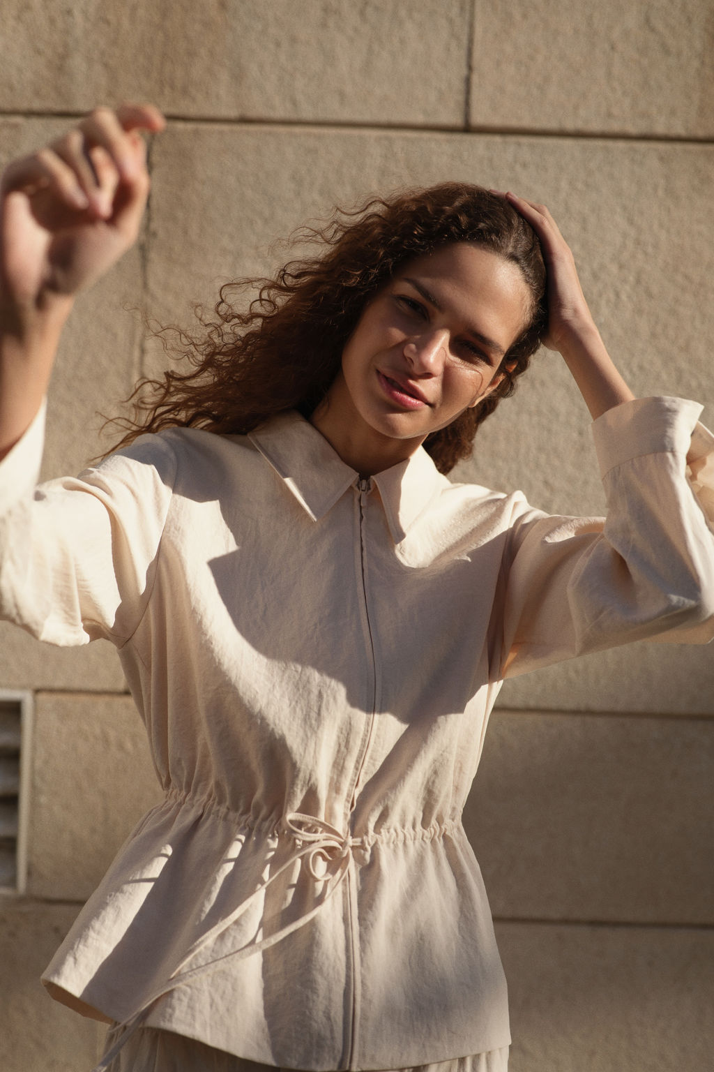 Camisa con cremallera y peplum - H&m фото 3