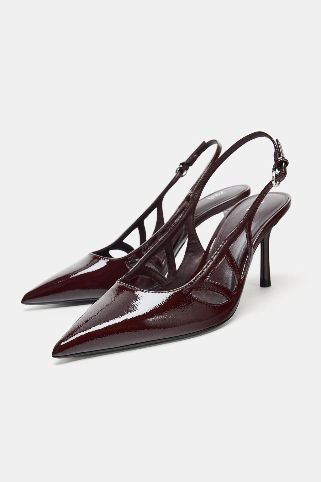 PATENT-EFFECT HIGH-HEEL SHOES - Zara фото 4