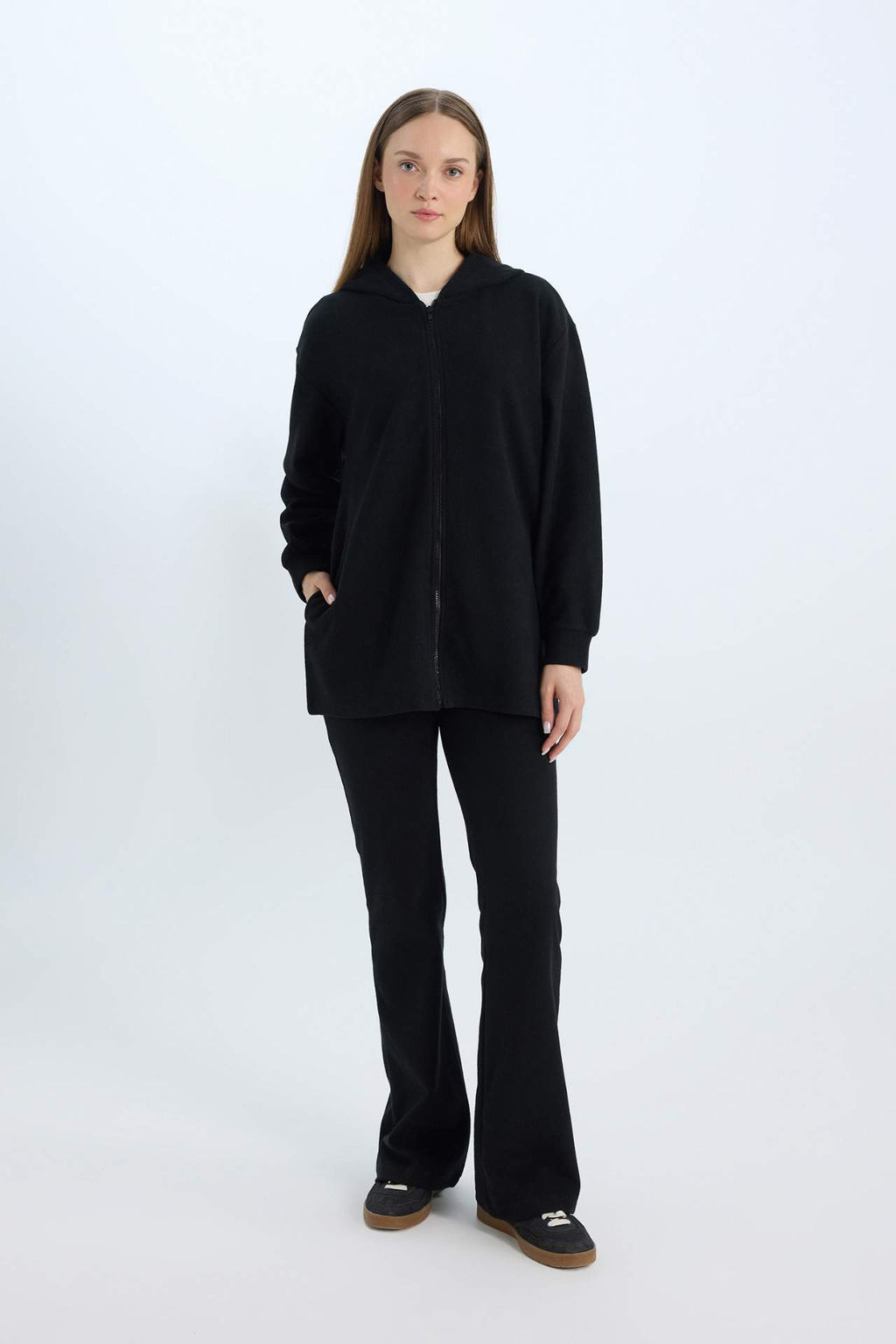 Wide Leg Genis Paca Esnek Belli Uzun Boy Pantolon - Defacto фото 4