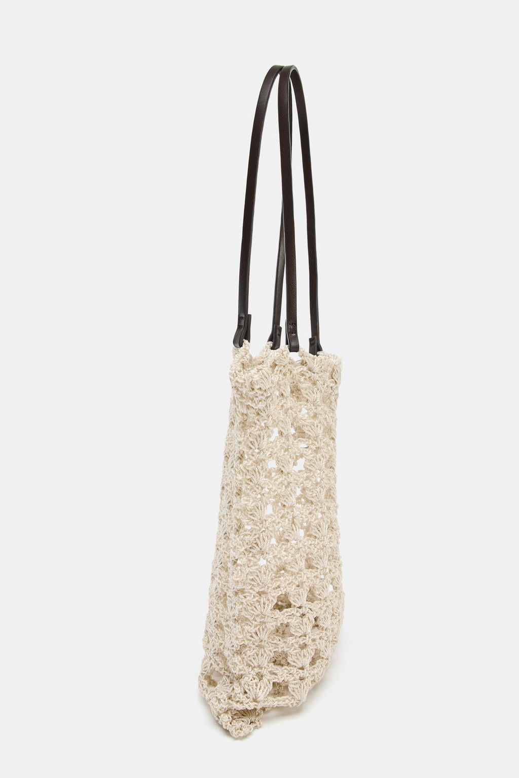 MINI SHOPPER CROCHET / Beige claro