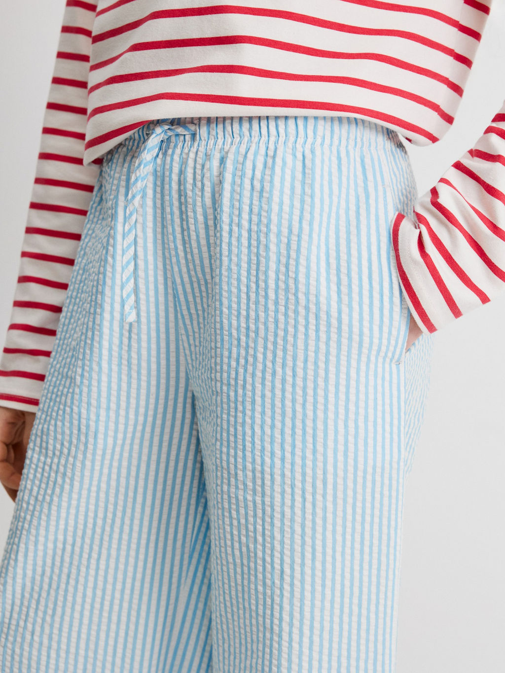 ACOOLA / Брюки детские для девочек Jelis_pn голубая полоска фото 6