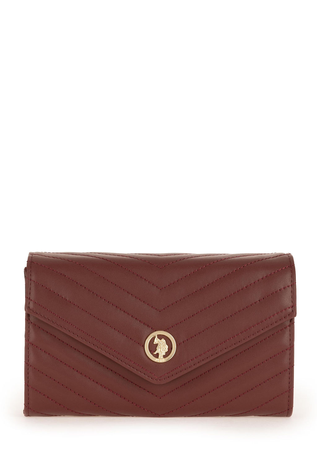 Женская сумка через плечо бордового цвета с ремешком-цепочкой Неожиданная скидка в корзине - U.s. polo assn фото 3