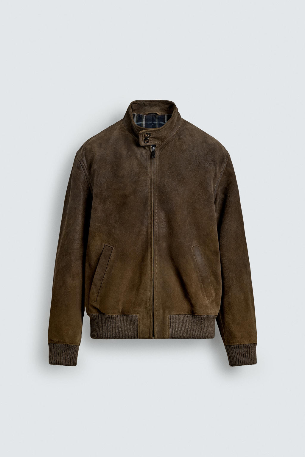 REGULAR FIT LEATHER SUEDE JACKET - Zara фото 15
