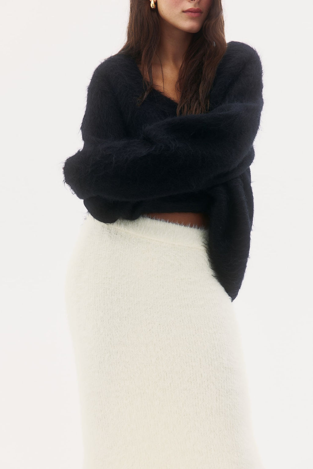 Falda en punto efecto pelo - H&m фото 2