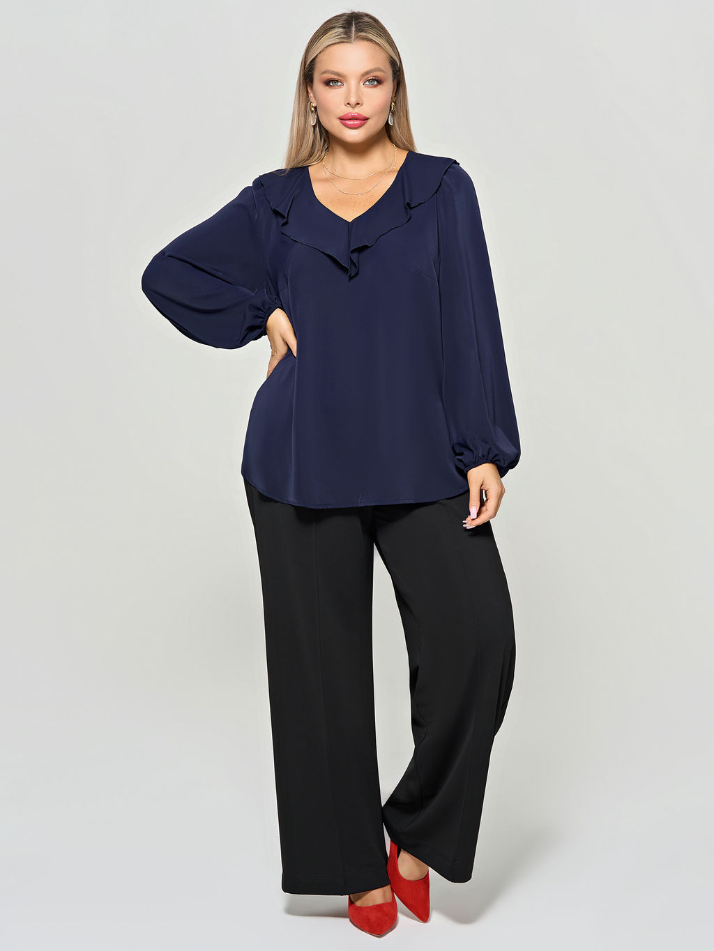 Блузка 0059-26 черничный