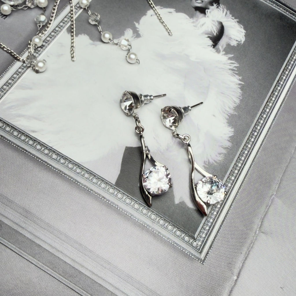 Серьги-пусеты куристалл