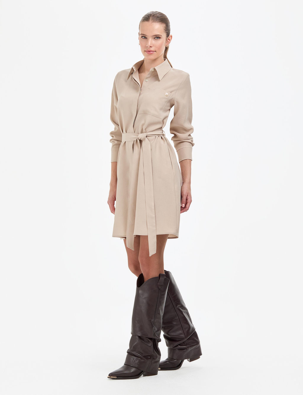 Vizon Comfort Fit Dokuma Elbise