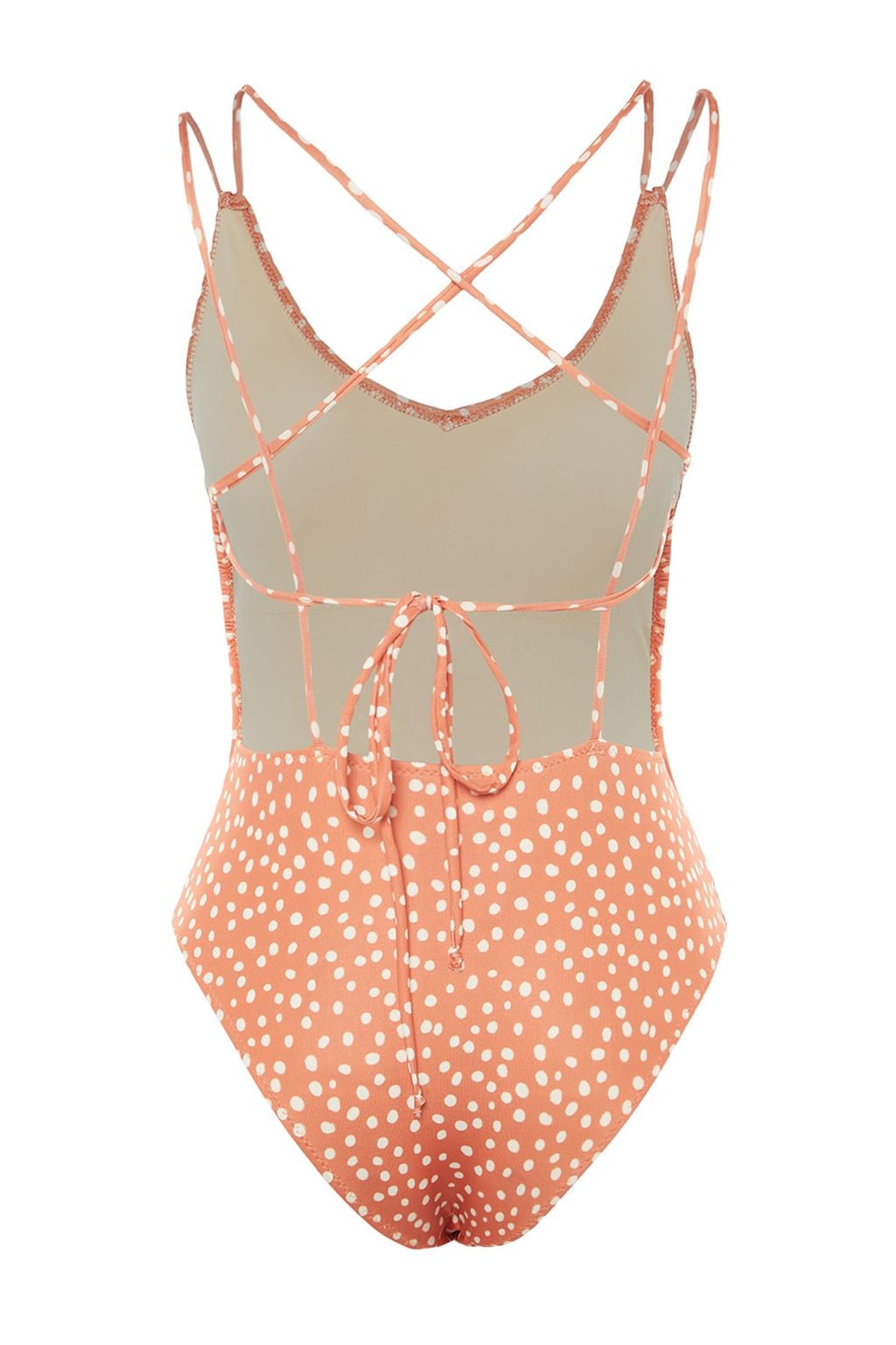 Puantiyeli V Yaka S?rt Dekolteli Normal Paca Mayo TBESS23MA00072