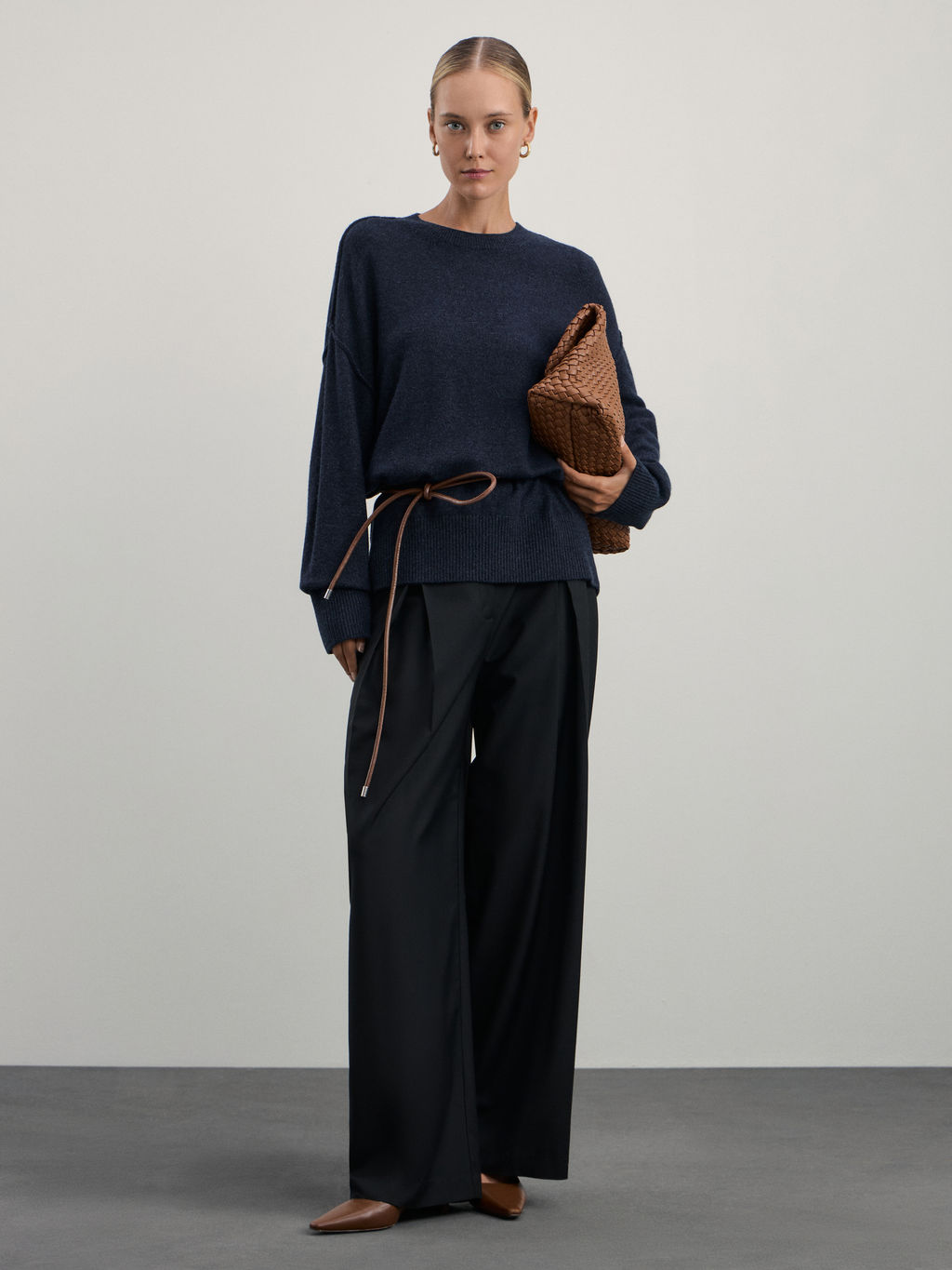 Джемпер из вискозы со швами / Zarina  фото 2