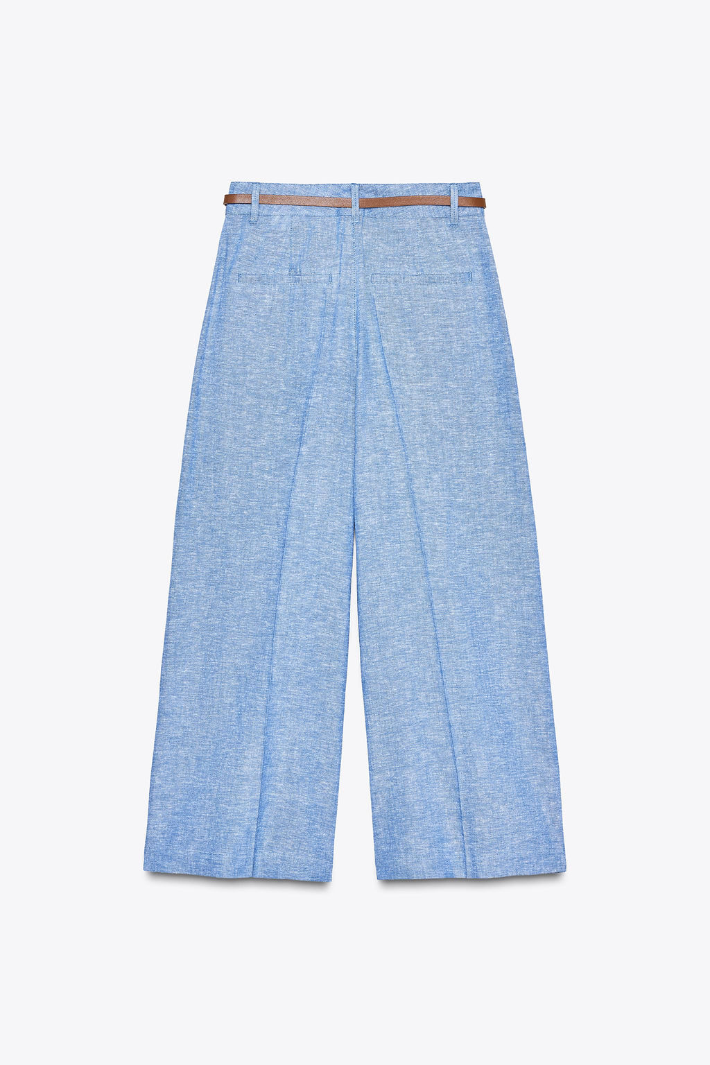 LINEN BLEND CULOTTES WITH BELT - Zara фото 17