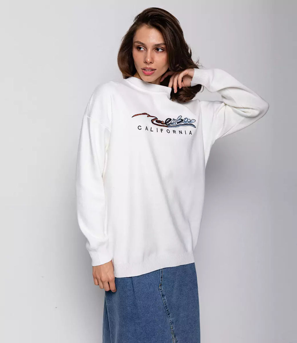 Джемпер #КТ7705, молочный