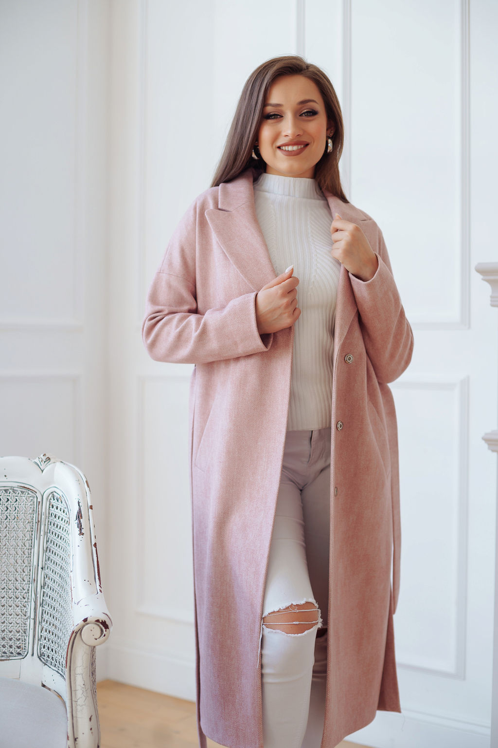 Пальто женское демисезонное 21820 (кремовый) - Kankan фото 36