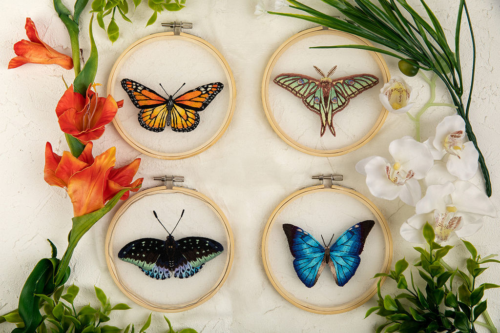 Набор для вышивания PANNA Живая картина JK-2255 Бабочка. Изабелла 13 х 13 см