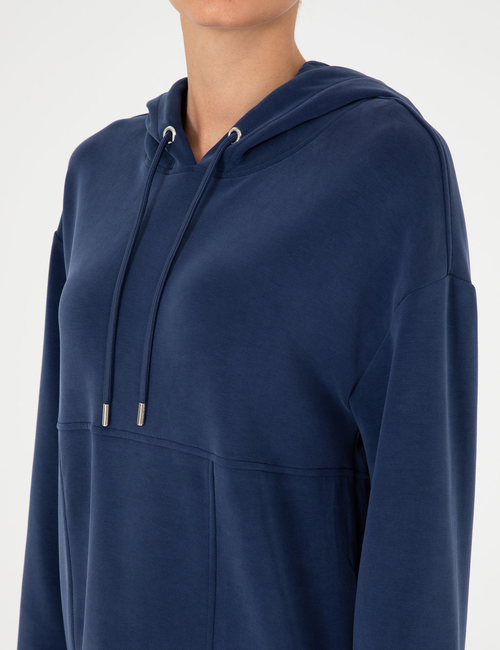Lacivert Comfort Fit Modal Kuma_ Sweatshirt