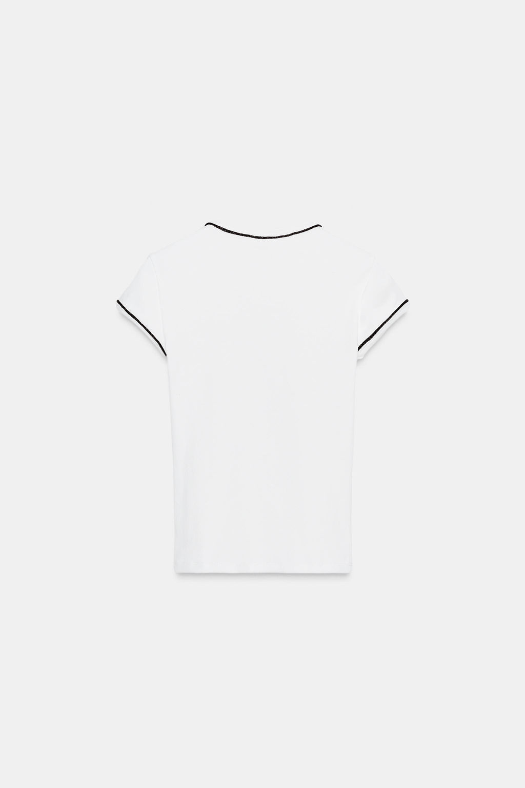 T-SHIRT WITH METALLIC THREAD TRIM - Zara фото 16