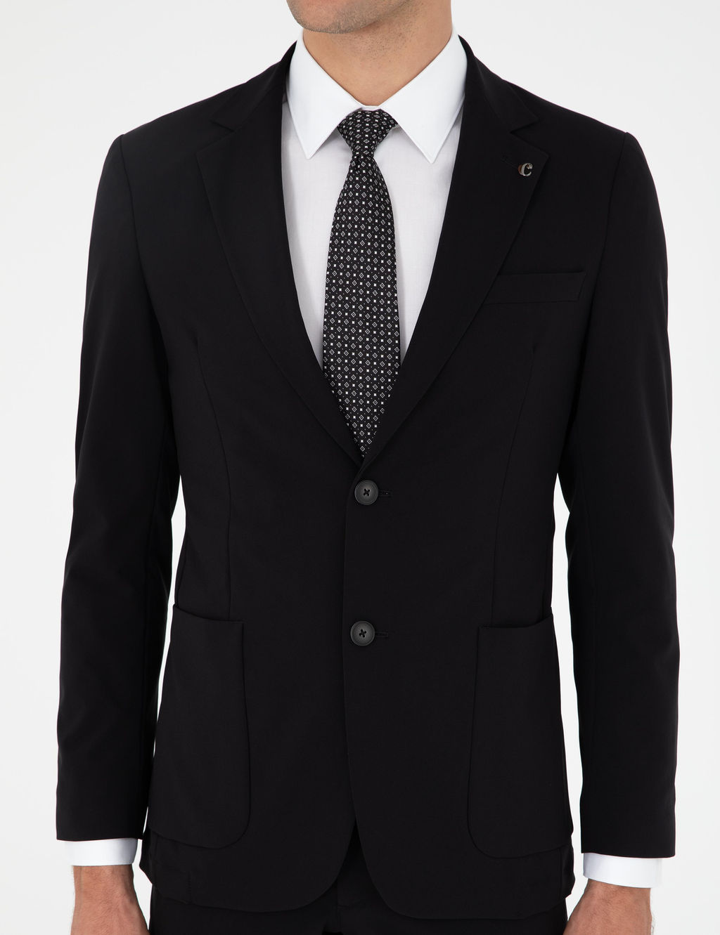 Черный костюм узкого кроя - Cacharel фото 6