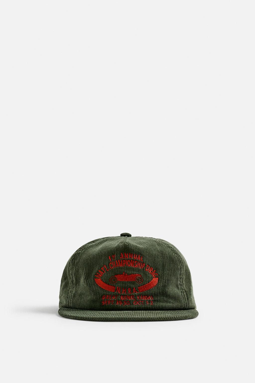 CORDUROY DRAG RACING PATCH CAP - Zara фото 6