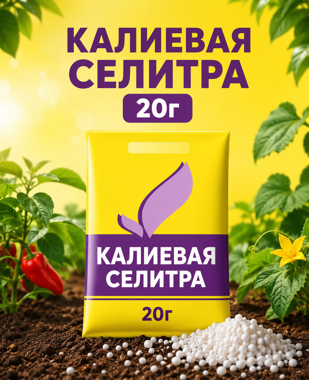 Калиевая селитра 20г (нитрат калия) БХЗ - Здоровья клад фото 3
