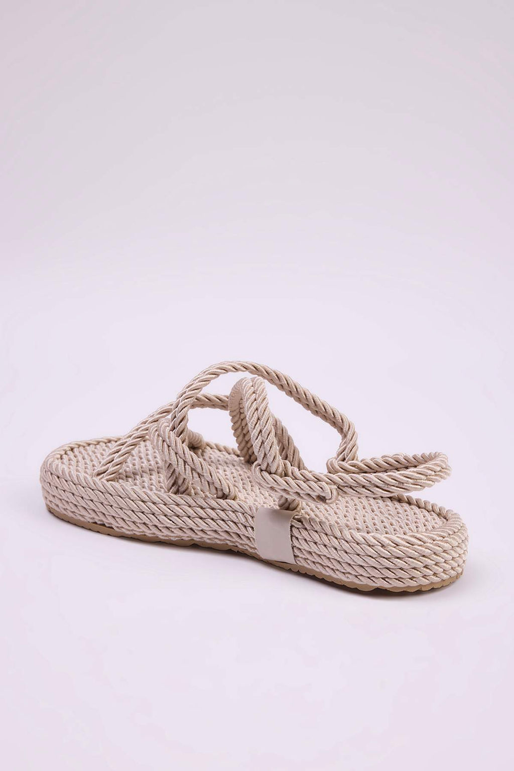 Bej Capraz Bantl? Halat Ipli Ka?nTaban Kad?n Has?r Sandalet TAKSS25SD00068 - Trendyolmilla фото 4