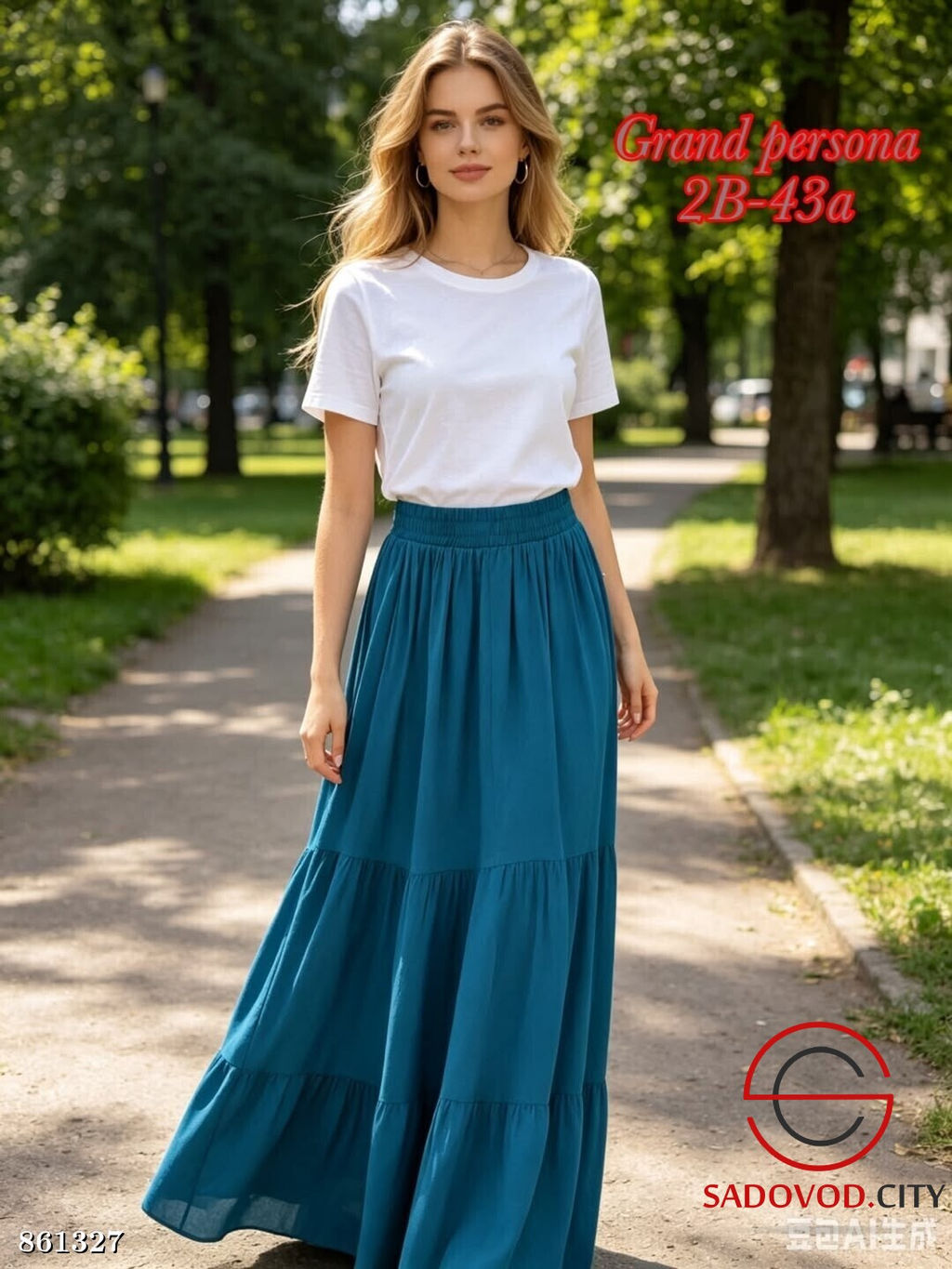 Женская длинная юбка на резинке - Fiona фото 7