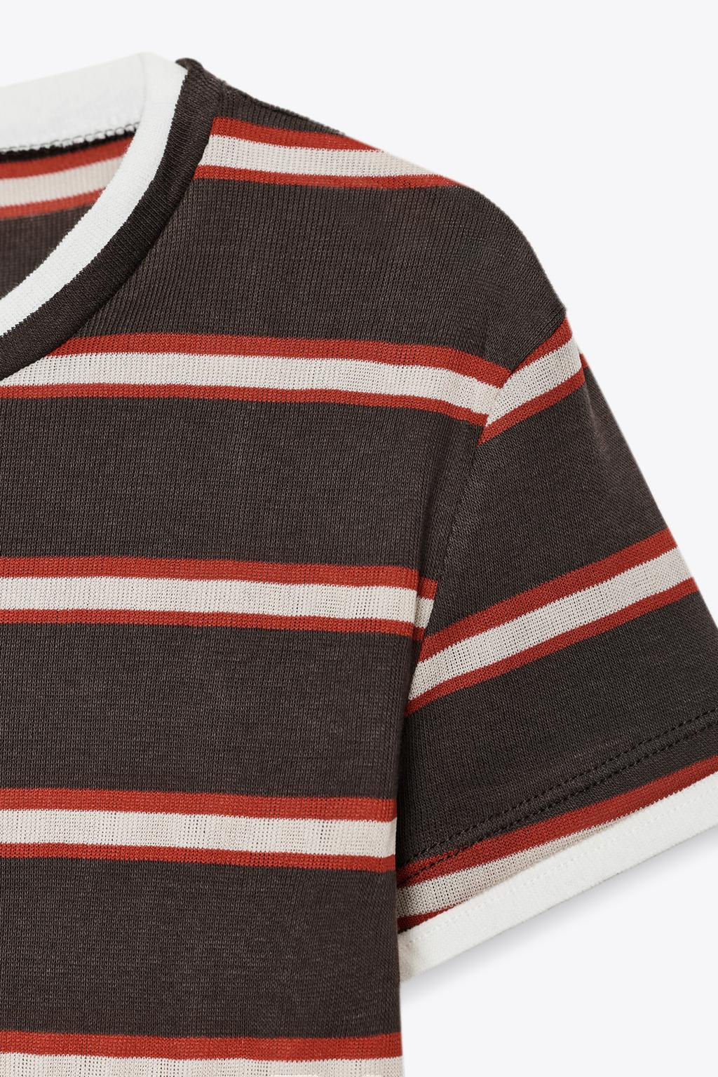 DOUBLE STRIPE T-SHIRT - Zara фото 14