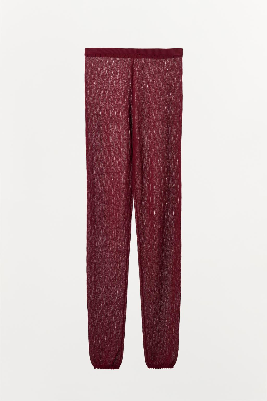 CHUNKY KNIT POINTELLE LEGGINGS - Zara фото 3