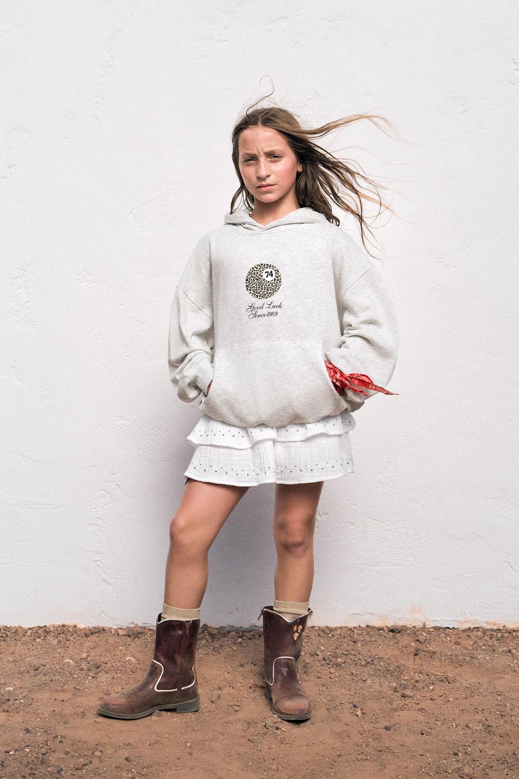 STUDDED RUFFLE BERMUDA SKORT - Zara фото 6