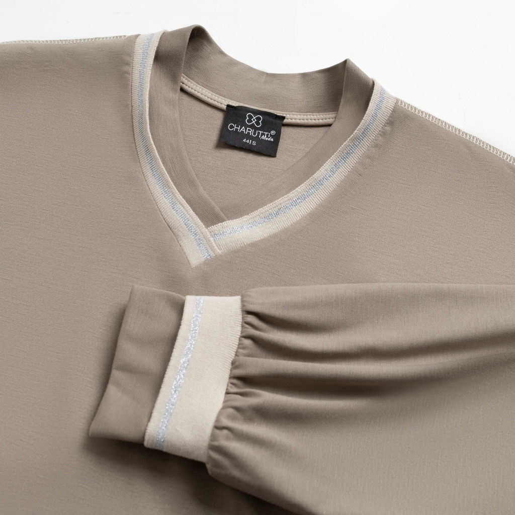 Свитшот с акцентными швами Успех в руках (бежевый) - Charutti фото 12