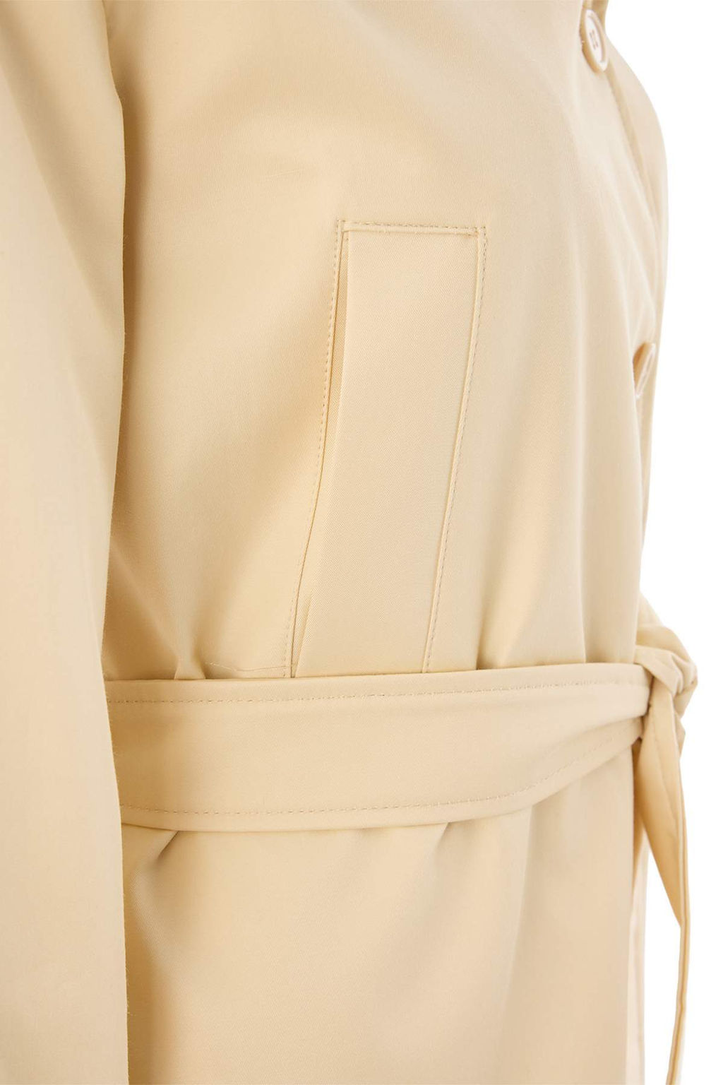 Wardrobe Essentials Bej Oversize Cep Detayl_ Midi Mono Kapama Tren_kot TWOAW27TR00019 - Trendyolmilla фото 2
