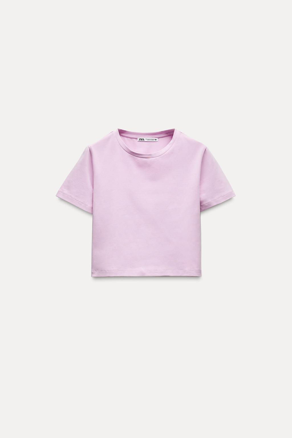 CROPPED STRETCH T-SHIRT - Zara фото 16