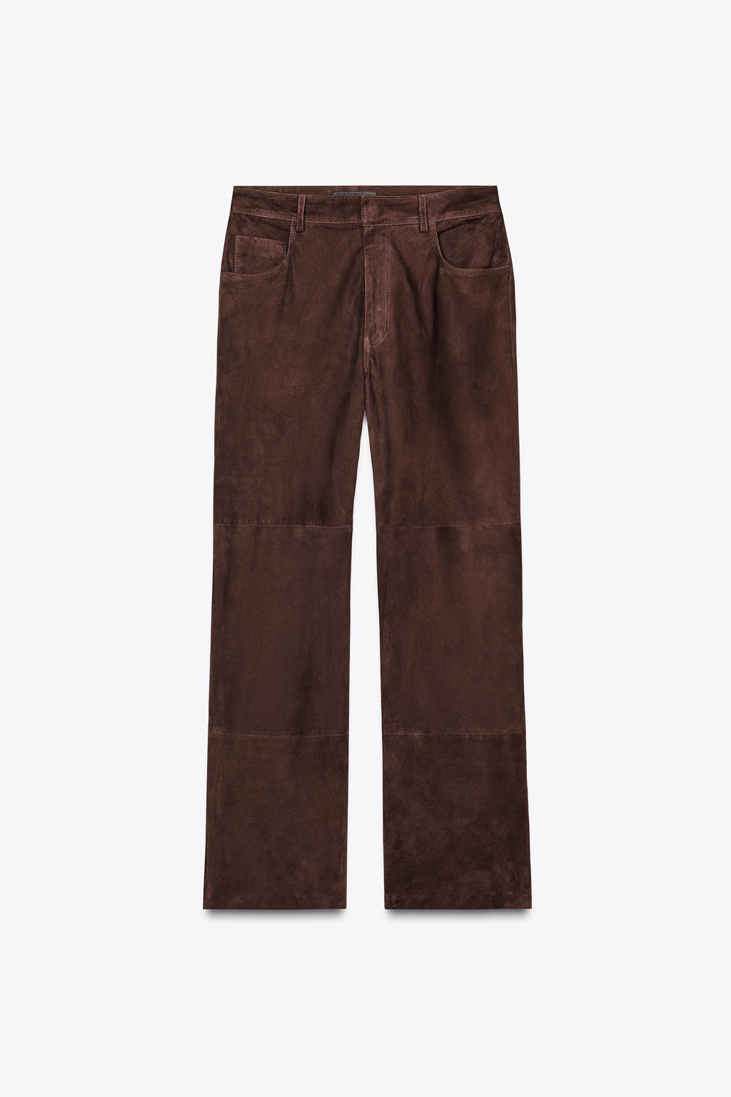 ZW COLLECTION LIMITED EDITION 100% SUEDE TROUSERS - Zara фото 10