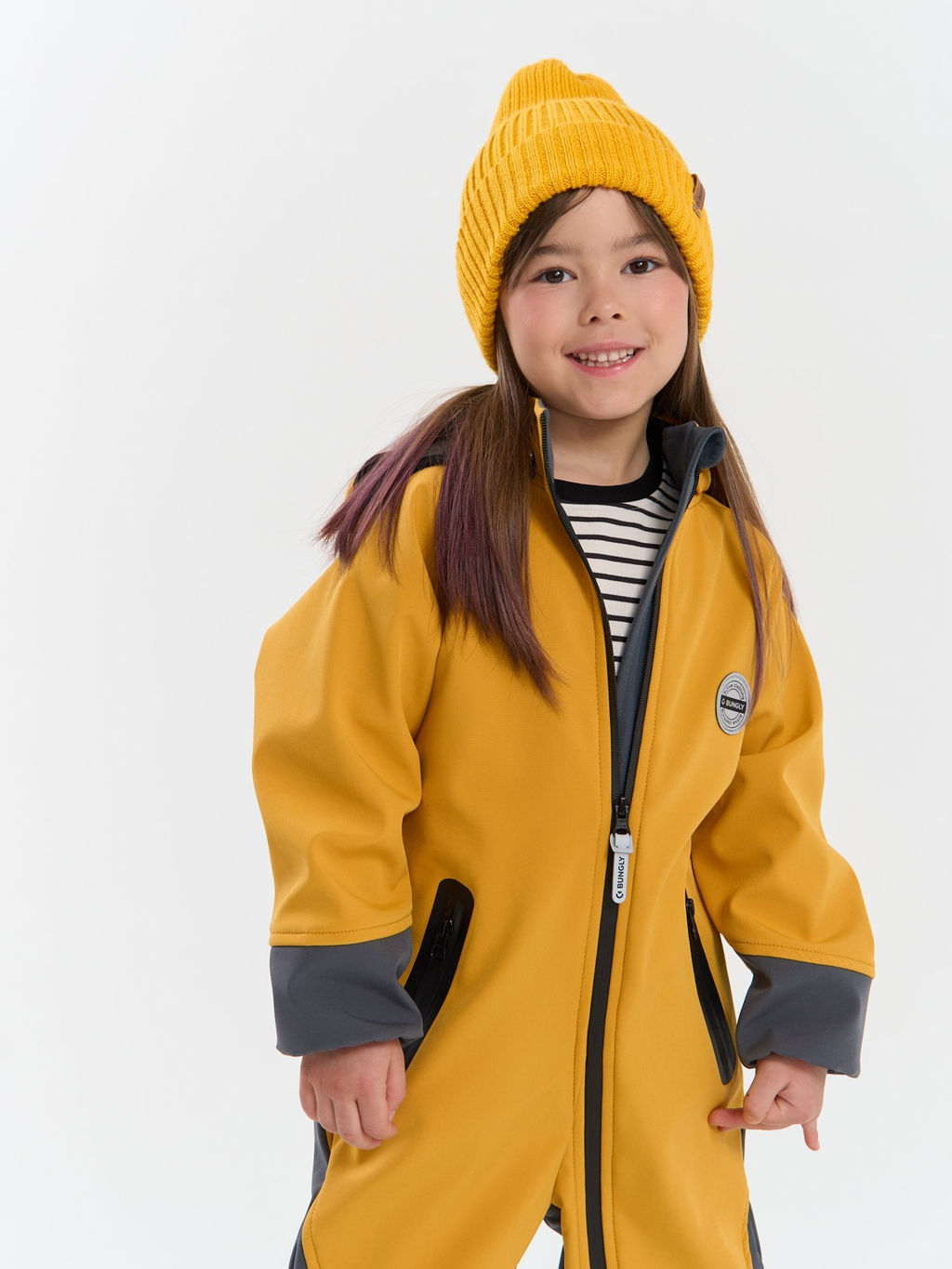Комбинезон Softshell демисезонный Горчица - Bungly фото 17