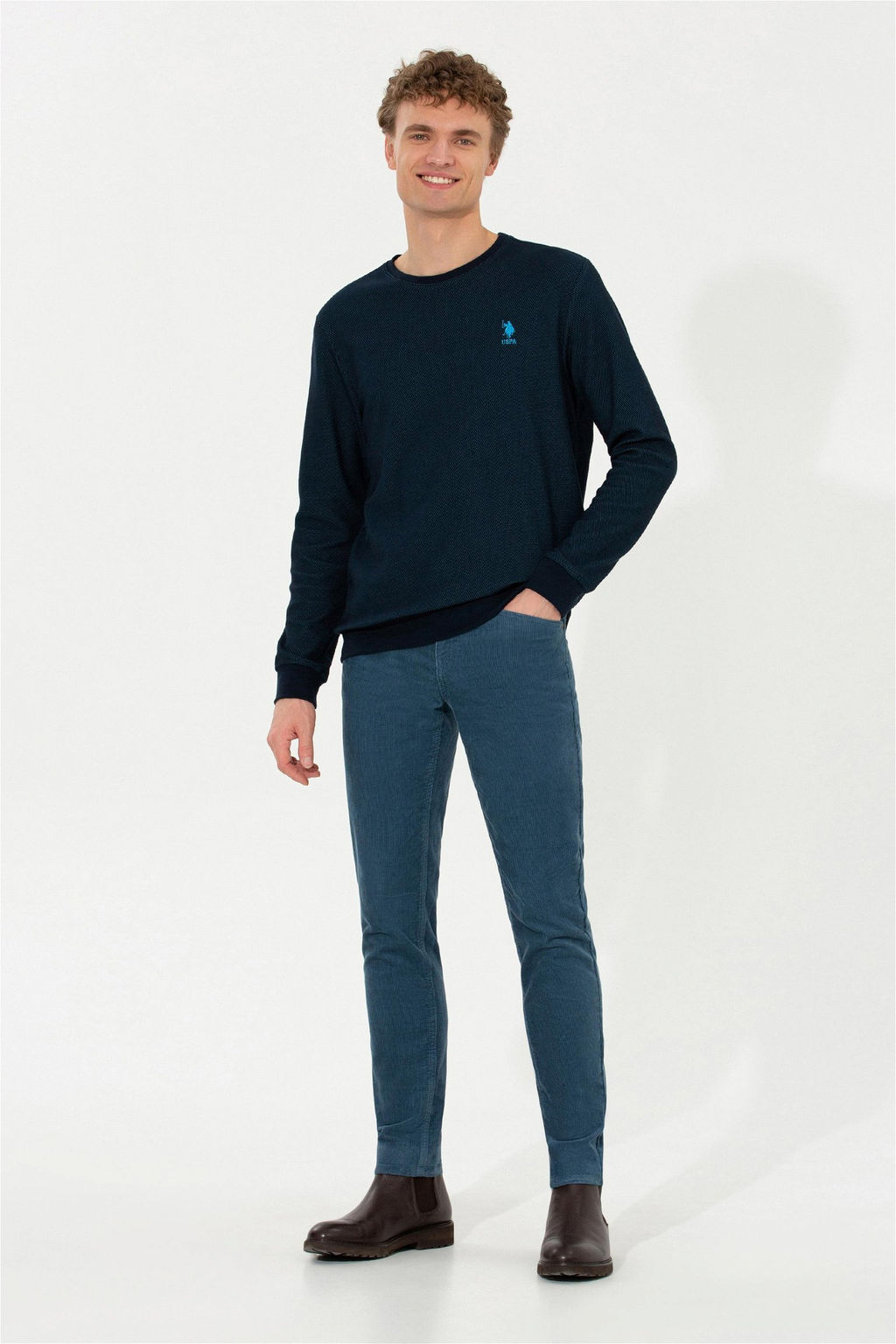 U. S. Polo Assn Мужские кобальтово-синие брюки из плотной ткани - U.s. polo assn фото 11