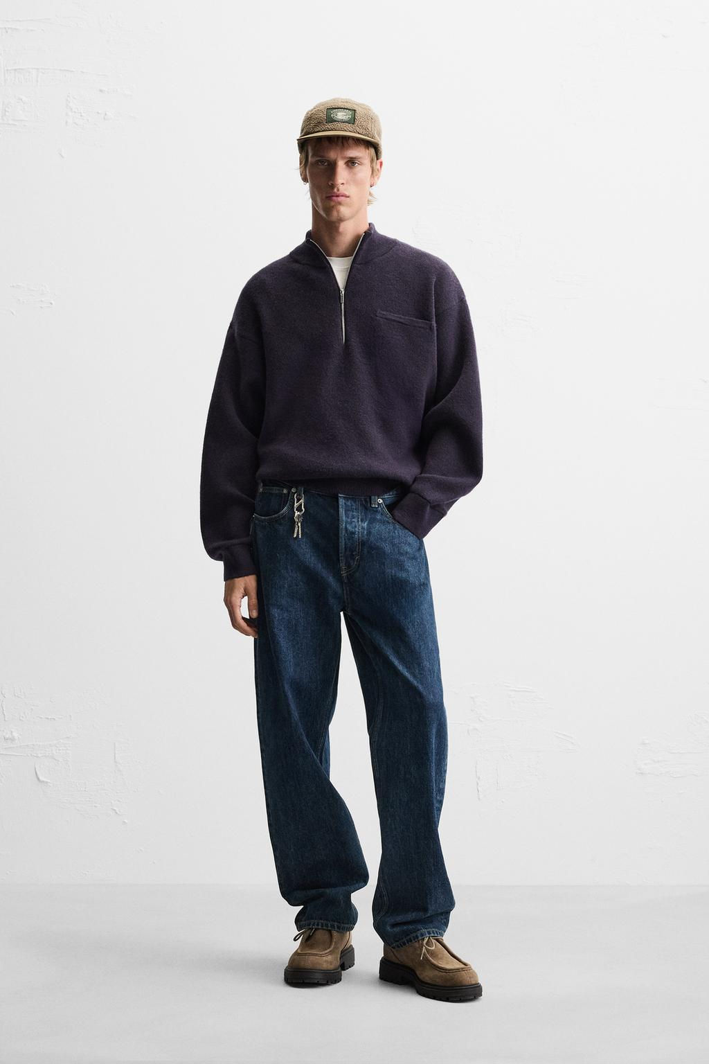 HIGH NECK QUARTER-ZIP SWEATER - Zara фото 9