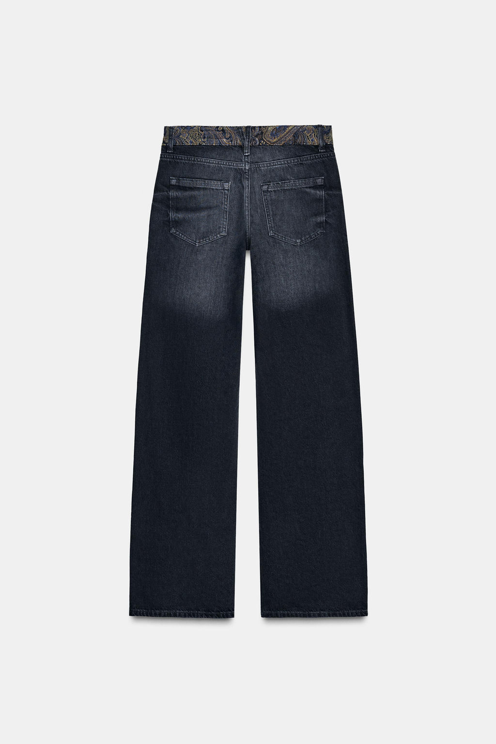 Z1975 MID-WAIST JACQUARD WAIST JEANS - Zara фото 8
