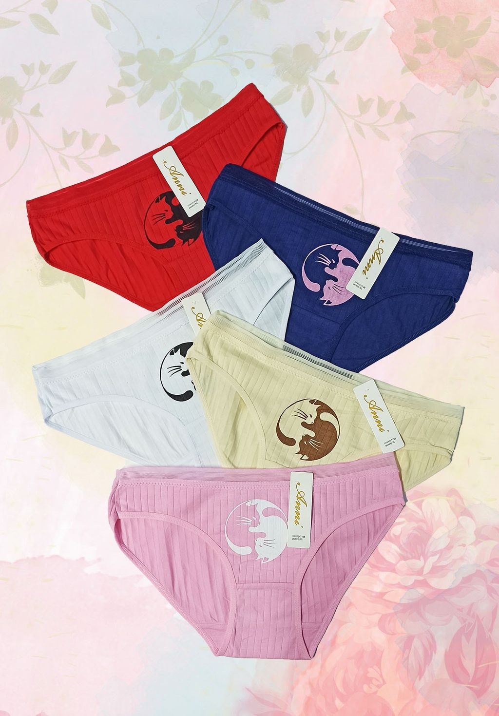 1847 Трусы женские арт7128 хлопок уп5шт в ассортименте - Veenice фото 2